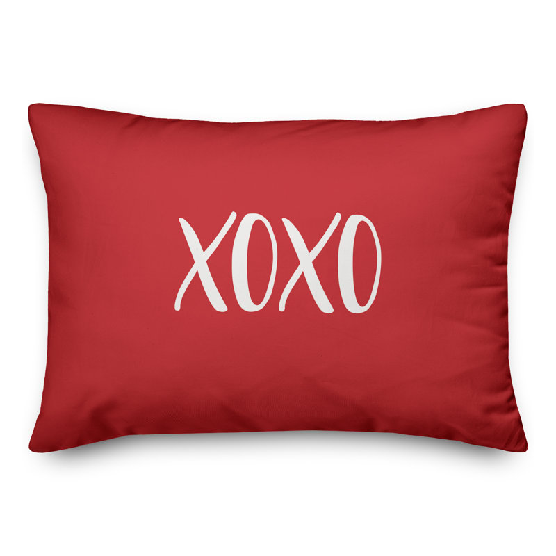 Ebern Designs The Lyell Collection XOXO Throw Pillow Wayfair
